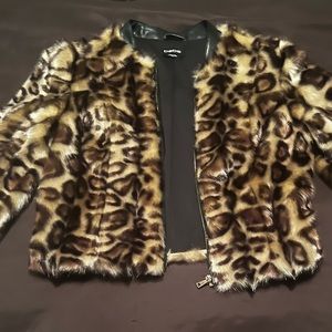 Bebe leopard print coat